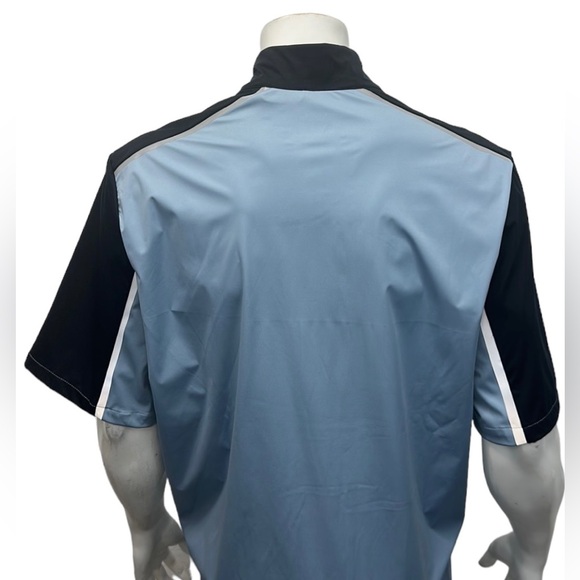 NWT Above The Links Elite Performance Denim Blue-Black Golf Rain Wind Jacket XL - Picture 9 of 15